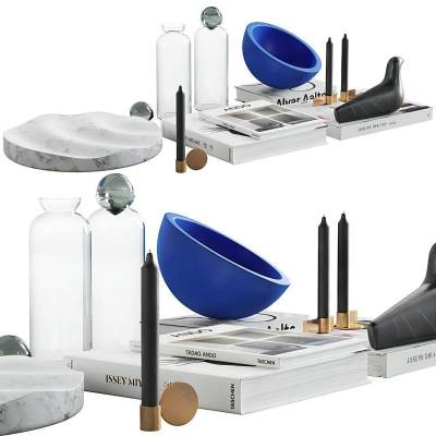 现代摆件组合 书